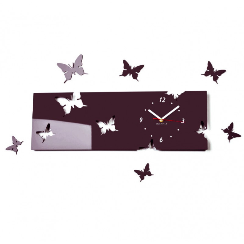 Moderne Wanduhr aus Plexiglas. Trends auf der Wanduhr als Geschenk. Clock X-momo. PMMA