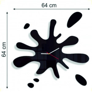 Abmessungen der X-momo Wanduhr. Design-Wanduhr aus PMMA 2