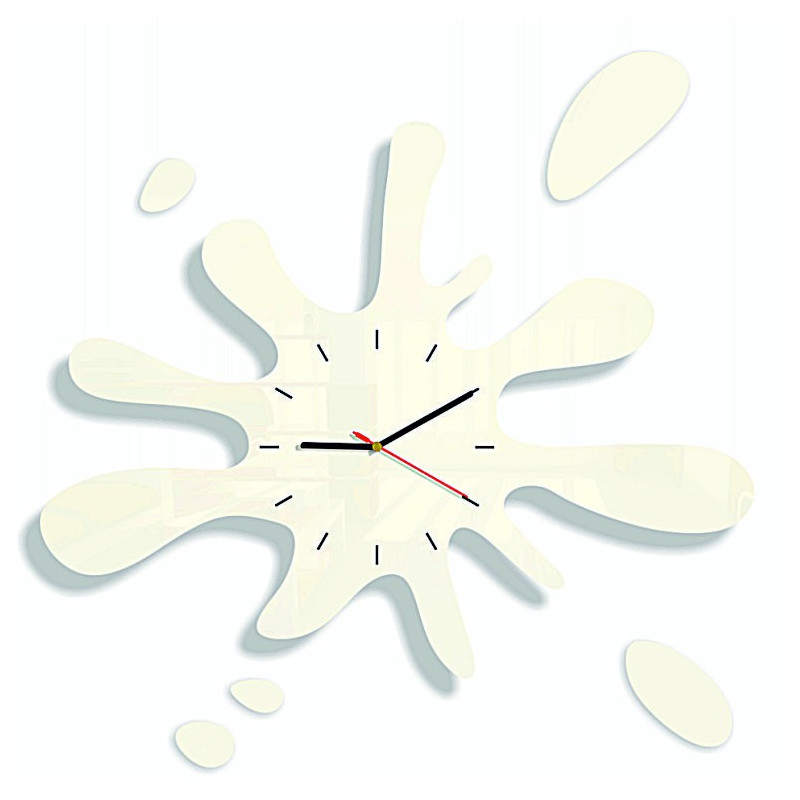 Abmessungen der X-momo Wanduhr. Design-Wanduhr aus PMMA