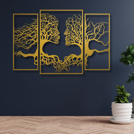 Wandbild aus Holz Frau und Mann - HEART