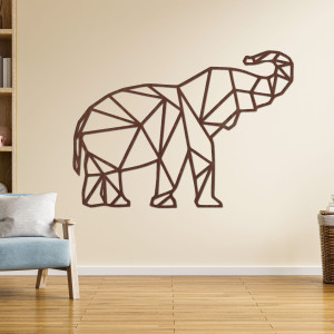 Geometrisches Wandbild Elefant - MALRVIN 2