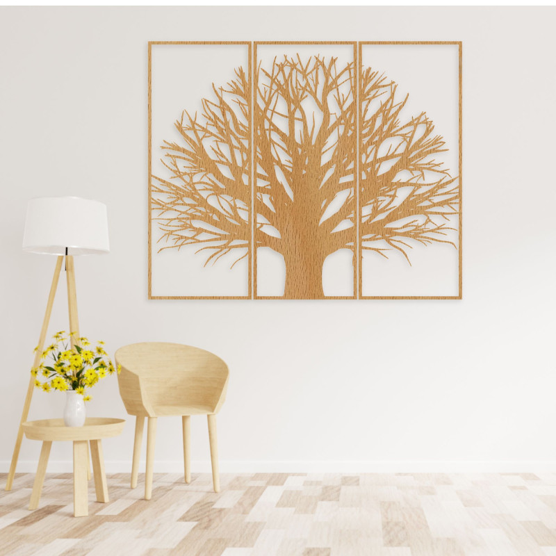 Modernes dreiteiliges Wandbild Baum | KRAFTTRA