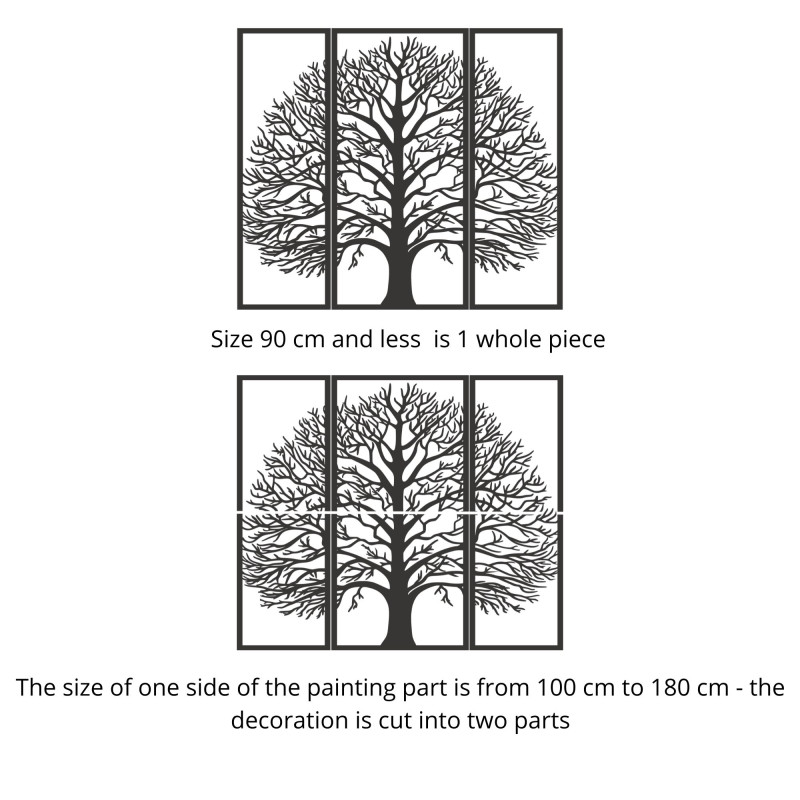 Dreiteilige Wanddekoration Baum des Lebens aus...