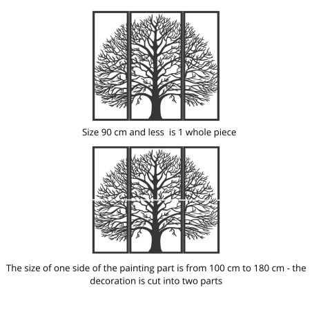 Dreiteilige Wanddekoration Baum des Lebens aus Holz - TRIUM