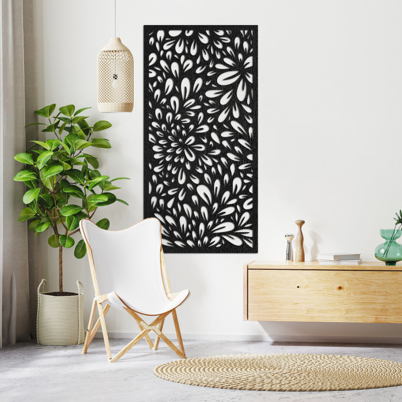 Abstrakte Blumenmalerei an der Wand - PINIIA