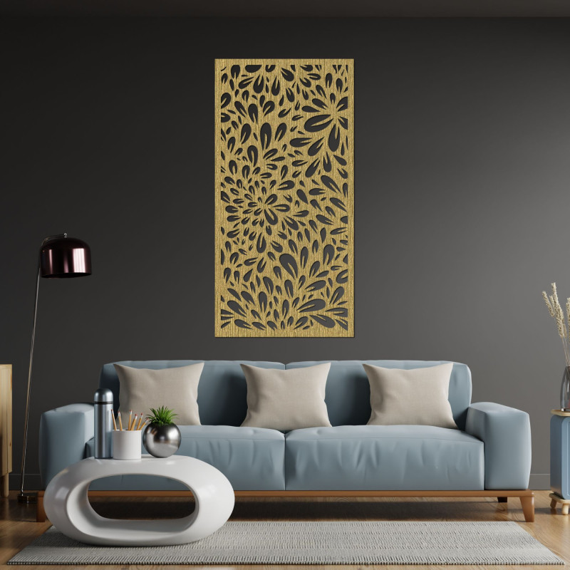Abstrakte Blumenmalerei an der Wand - PINIIA