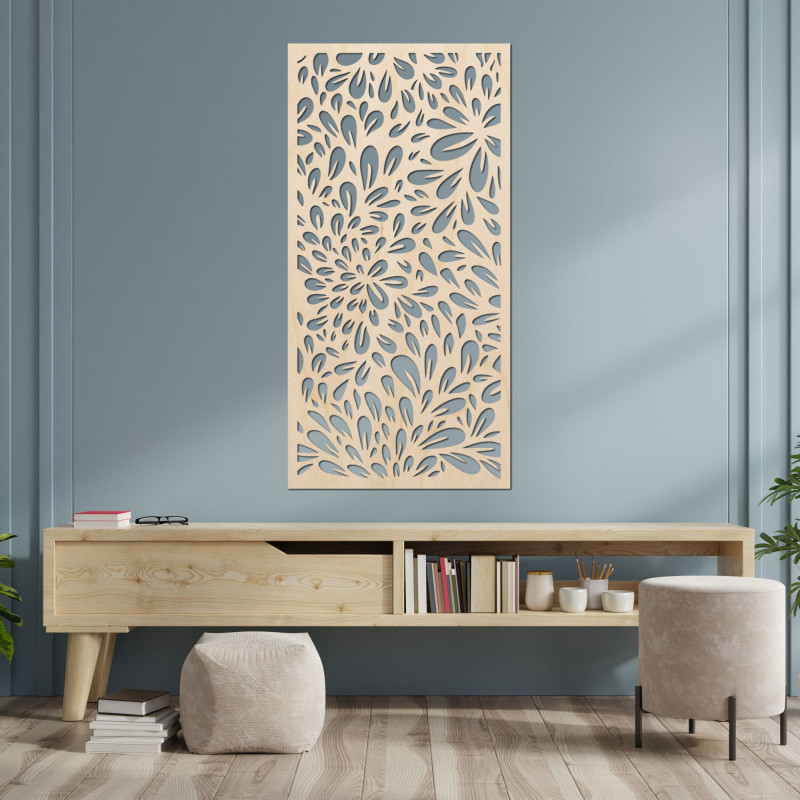 Abstrakte Blumenmalerei an der Wand - PINIIA