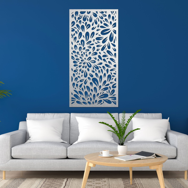 Abstrakte Blumenmalerei an der Wand - PINIIA