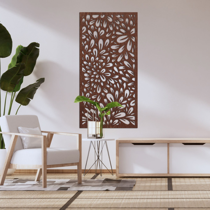 Abstrakte Blumenmalerei an der Wand - PINIIA