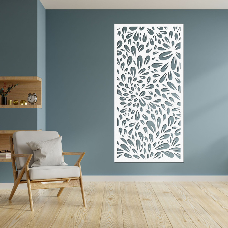 Abstrakte Blumenmalerei an der Wand - PINIIA