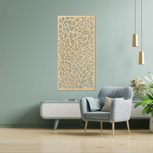 Abstrakte Blumenmalerei an der Wand - PINIIA 2