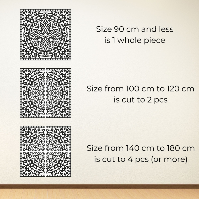 Holzmandala für die Wand quadratisch - SYRRENA