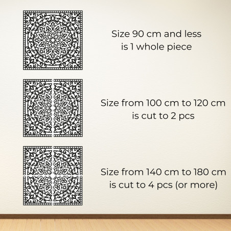 Holzmandala für die Wand quadratisch - SYRRENA