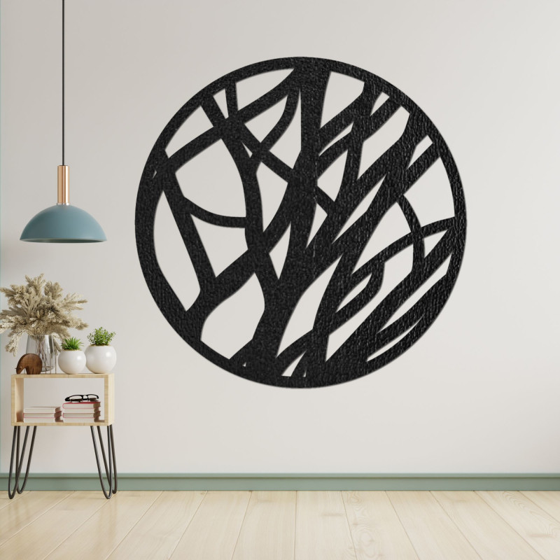 Holzbild auf dem Wandkreis