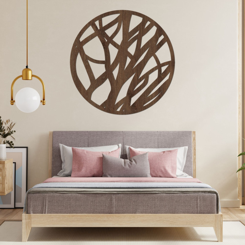 Holzbild auf dem Wandkreis