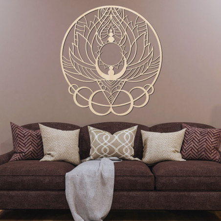 Geschnitzte Wand – Sonnenblume als kunstvolles Holzdekor Geschnitzte Wand – Sonnenblume als kunstvolles Holzdekor