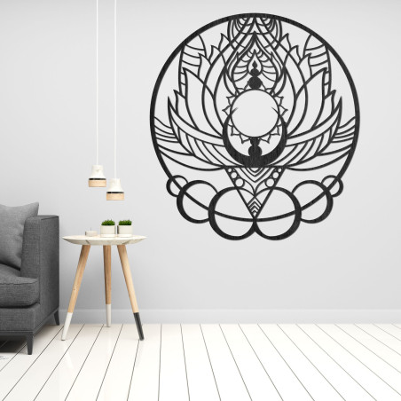 Holzgeschnitztes Ornament mit Sonnenblumenmotiv für die Wand Holzgeschnitztes Ornament mit Sonnenblumenmotiv für die Wand