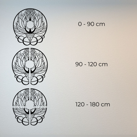 Künstlerische Holzdekoration Mandala Blume und Sonne - FLORISOLUS