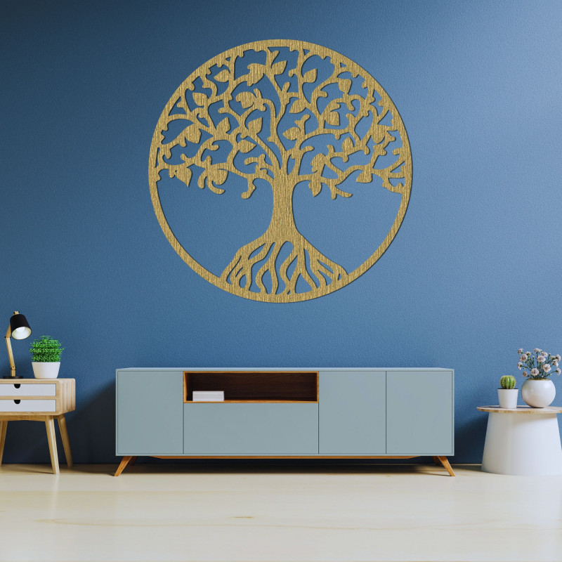 Geschnitzte Wandmalerei Baum des Lebens - NIRVANA