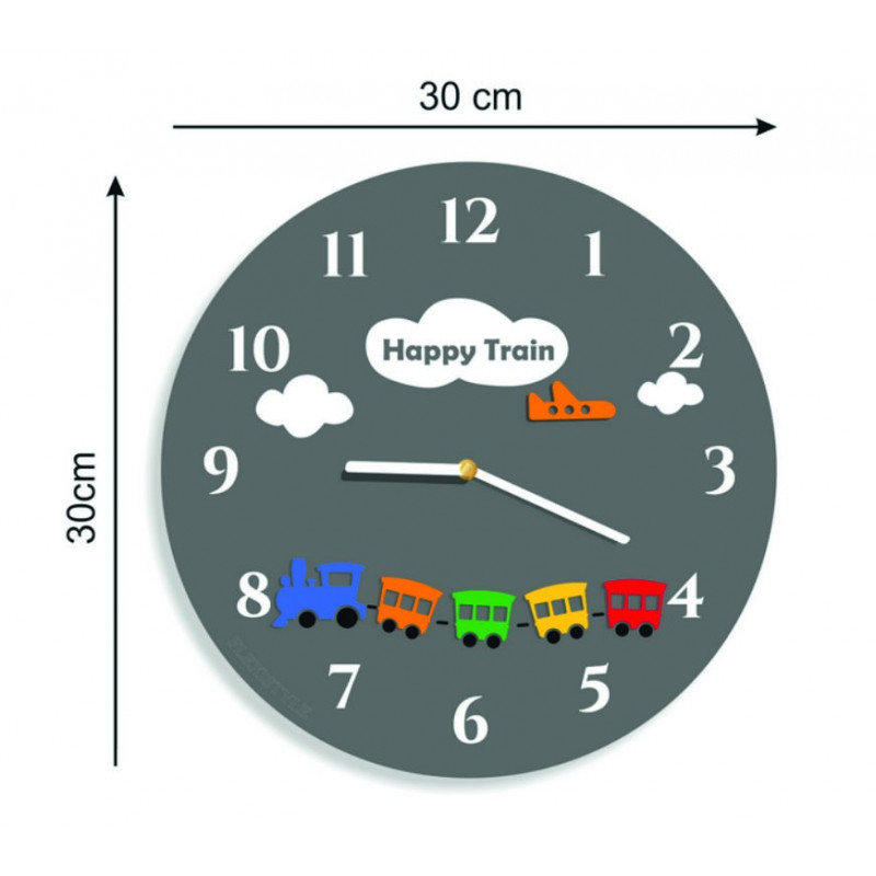 Wanduhr für Kinder - blaues Design