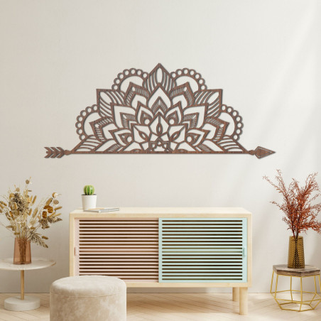 Mandala an der Wand aus Holz - ARONV