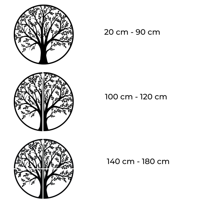 Detaillierte Wandkunst aus Holz mit Lebensbaum...