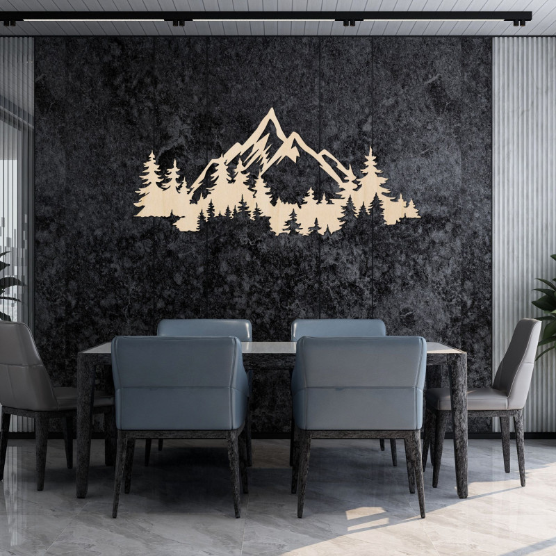 Moderne Wanddekoration aus Holz Berge und Wald - CEADER