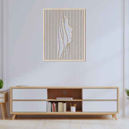 Hölzerne Wanddekoration Silhouette eines Frauengesichts - PERSONA Hölzerne Wanddekoration Silhouette eines Frauengesichts - PERSONA