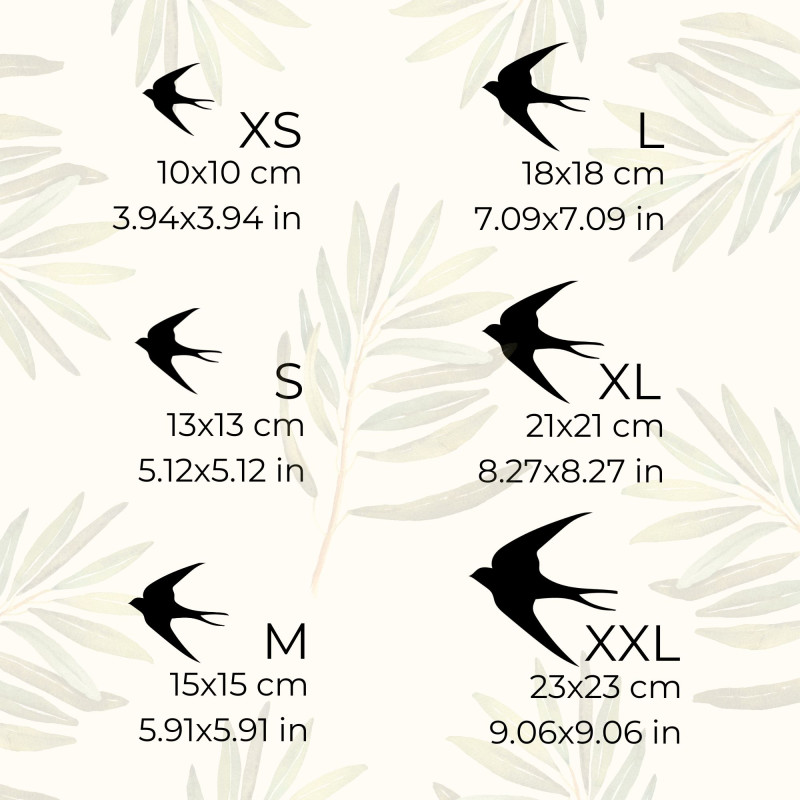 Wanddekoration - Schwalben, fliegende Vögel aus...