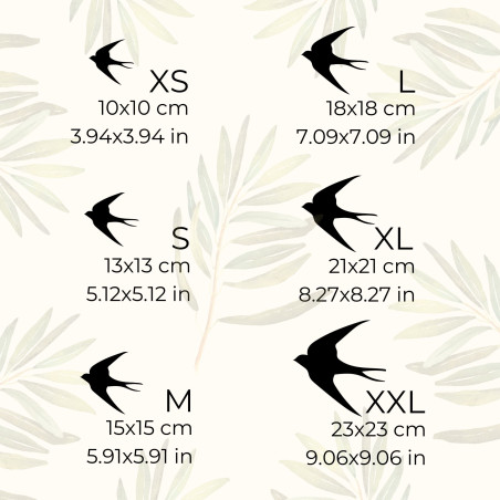 Wanddekoration - Schwalben, fliegende Vögel aus Holz, von der Natur inspirierte Kunst - HEJNO