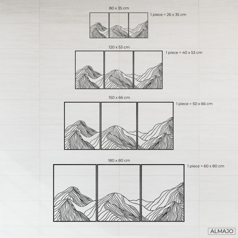 Berge elegante Holzdekoration - MAUTANIS