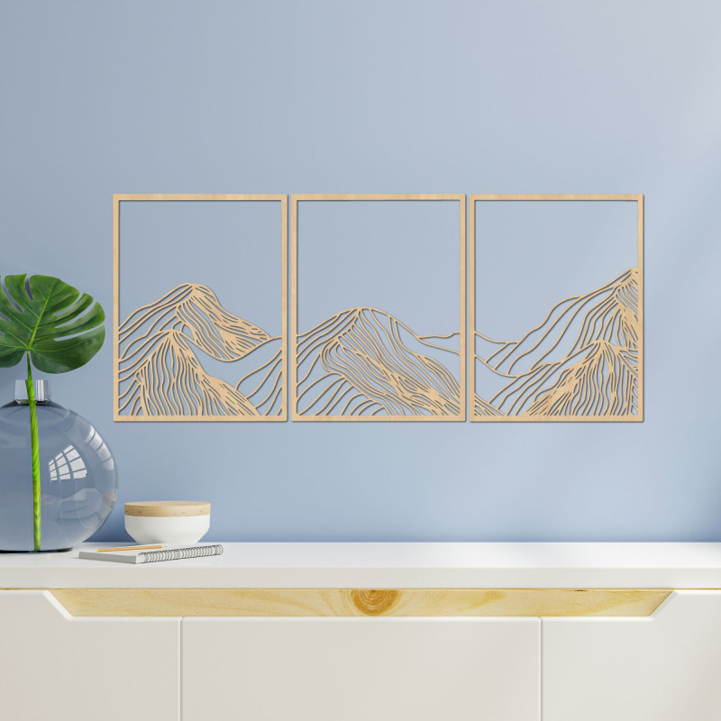 Berge elegante Holzdekoration - MAUTANIS
