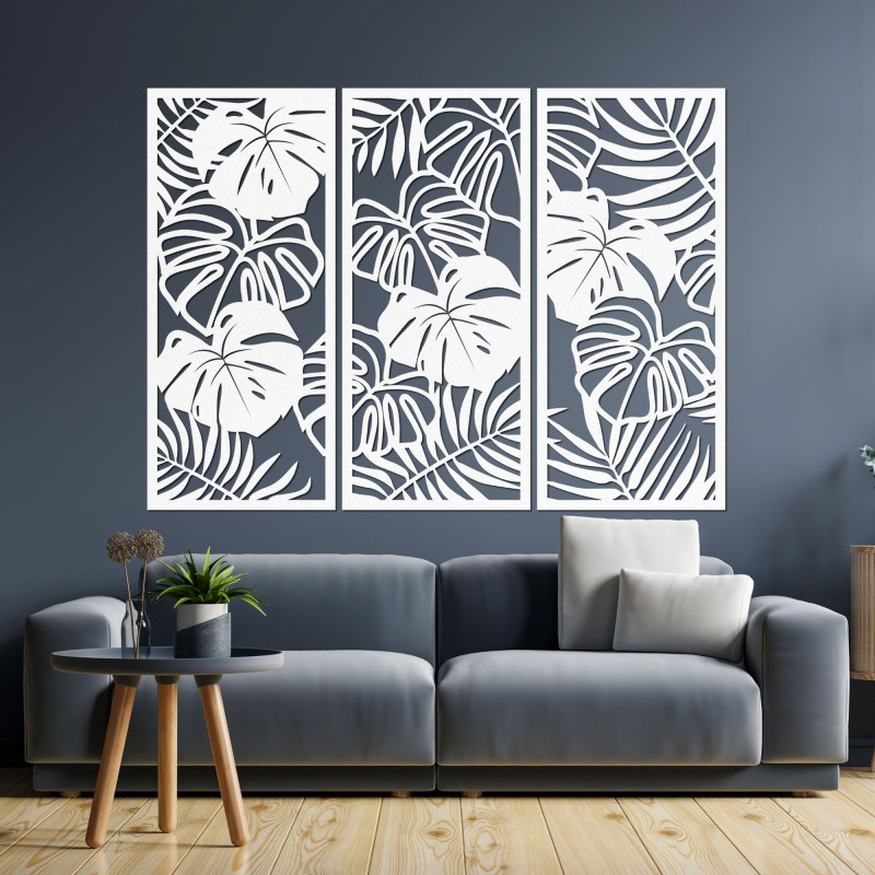 Tropische Blätter, Monstera und Farn - LIBOGA