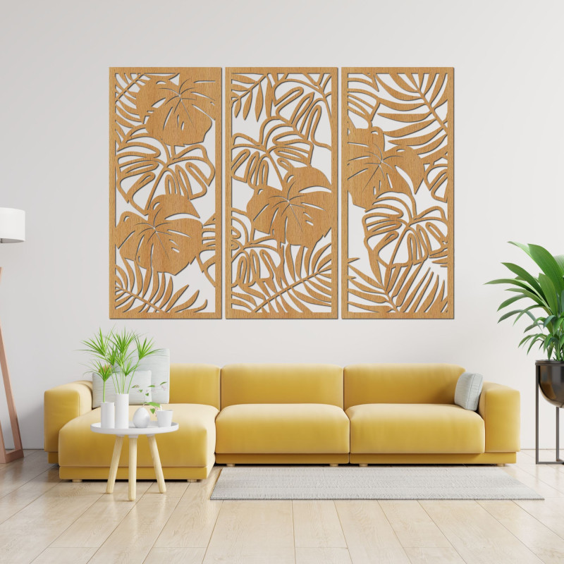 Tropische Blätter, Monstera und Farn - LIBOGA