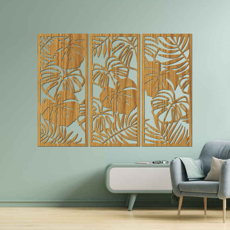 Tropische Blätter, Monstera und Farn - LIBOGA