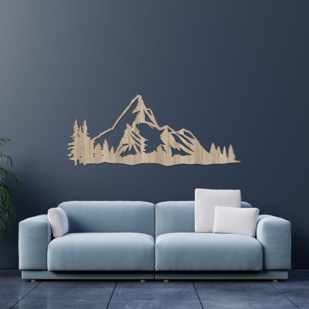 Geschnitzte Holzdekoration Berg Natur - MONTANA