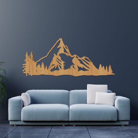 Geschnitzte Holzdekoration Berg Natur - MONTANA