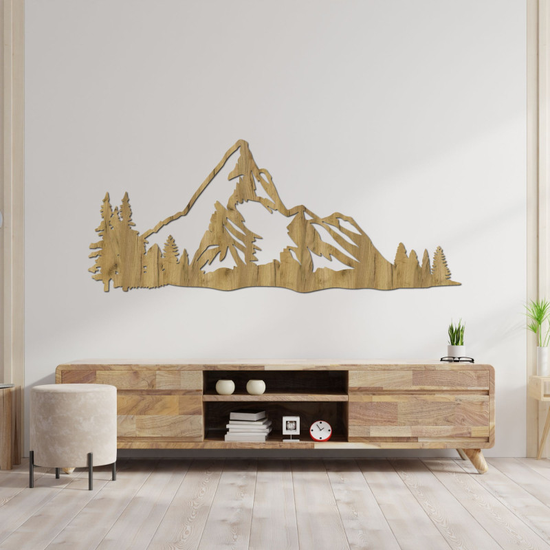 Geschnitzte Holzdekoration Berg Natur - MONTANA