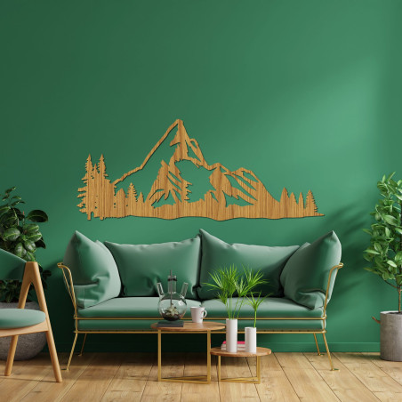 Geschnitzte Holzdekoration Berg Natur - MONTANA