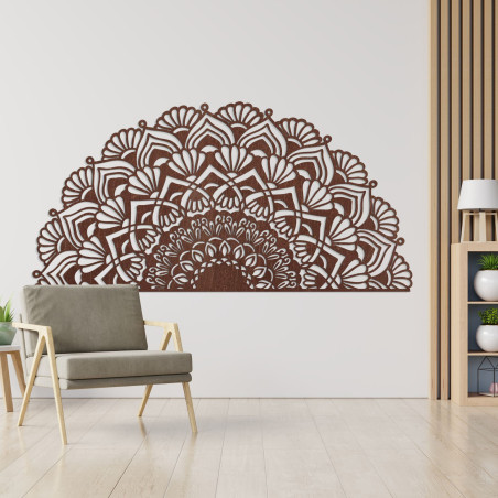 Halbes Holzmandala für die Wand - LUMIS