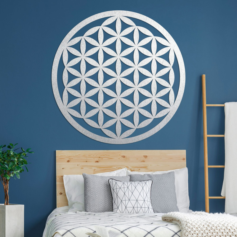 Wanddekoration aus Holz Mandala Blume des Lebens - VITAE
