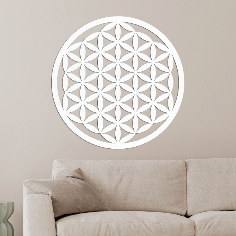 Wanddekoration aus Holz Mandala Blume des Lebens - VITAE