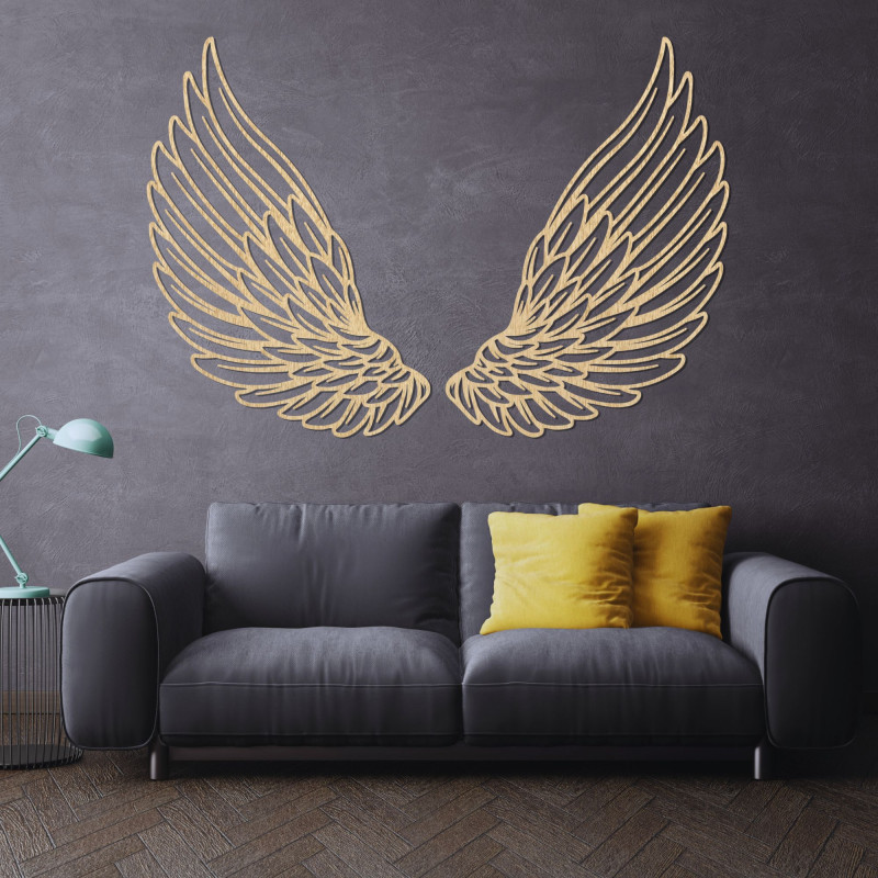 Wanddekoration Engelsflügel aus Holz - ANGELIC