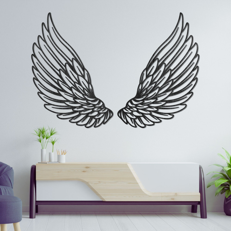 Wanddekoration Engelsflügel aus Holz - ANGELIC