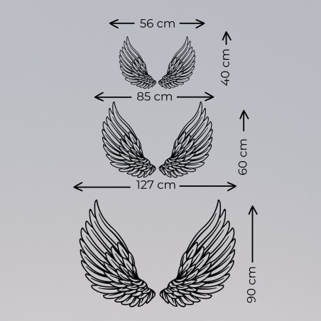 Wanddekoration Engelsflügel aus Holz - ANGELIC