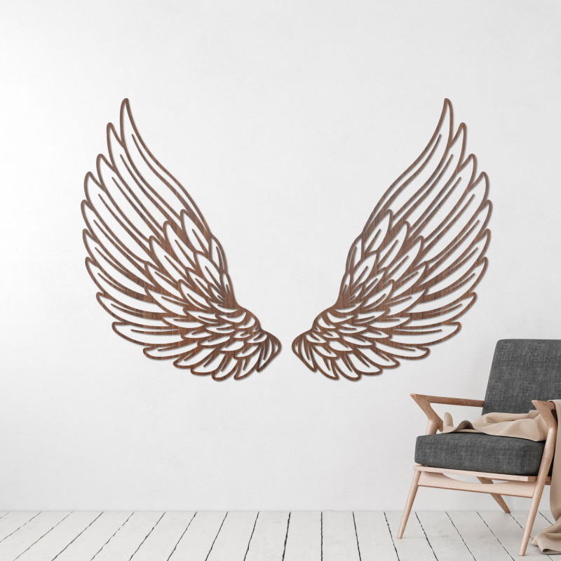Wanddekoration aus Holz Engelsflügel - DIVINUS