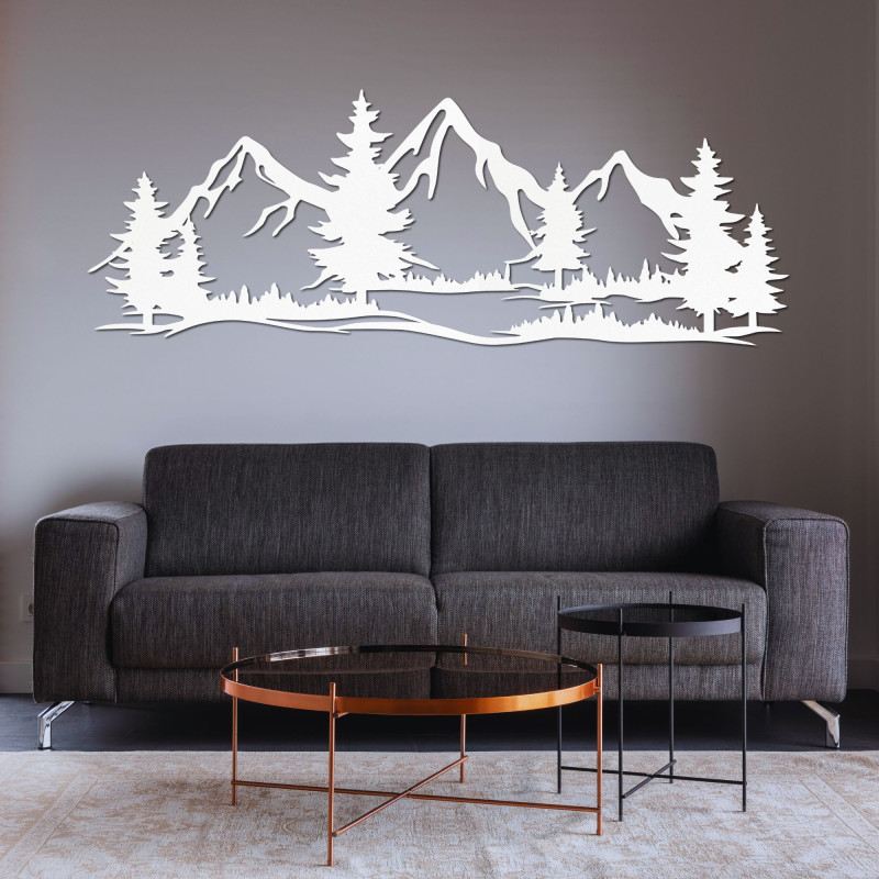 Wanddekoration aus Holz Berge und Wald - ALPIUM