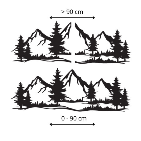 Ein Wandbild aus Holz mit einem Motiv aus Bergen und Wäldern bringt die Atmosphäre wilder Natur in Ihr Zuhause. Ein Wandbild aus Holz mit einem Motiv aus Bergen und Wäldern bringt die Atmosphäre wilder Natur in Ihr Zuhause.