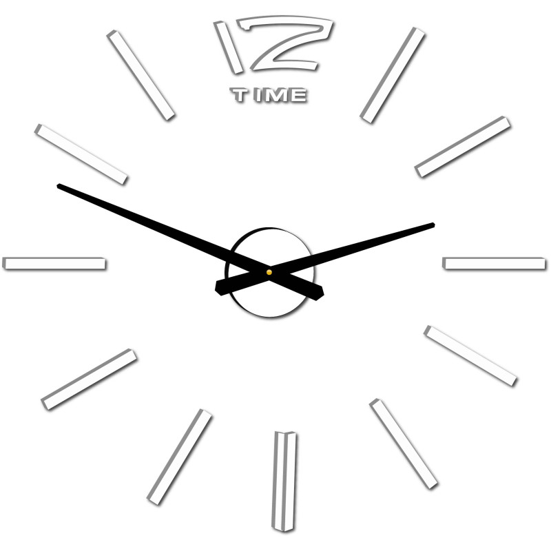 Große Wanduhr - moderne 3D Wanduhr zum Aufkleben. Wanduhren für die Küche und Wanduhren für das Wohnzimmer!
