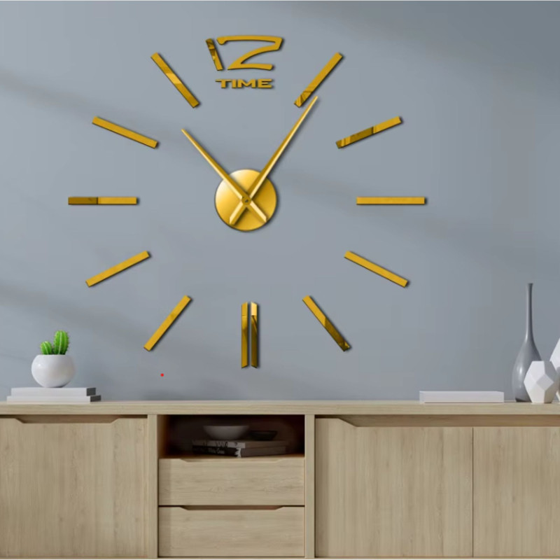 Große Wanduhr - moderne 3D Wanduhr zum Aufkleben. Wanduhren für die Küche und Wanduhren für das Wohnzimmer!